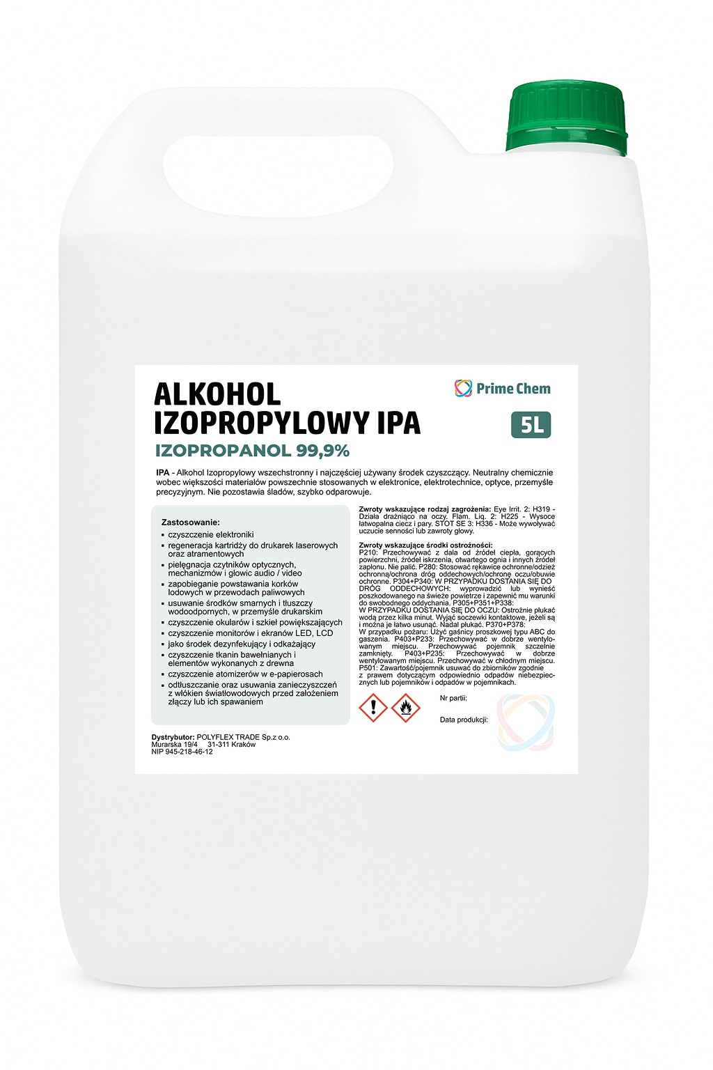 Izopropylalkohol IPA 99,9 % 5 l – čistič a odmasťovač pre elektroniku, optiku a automobil
